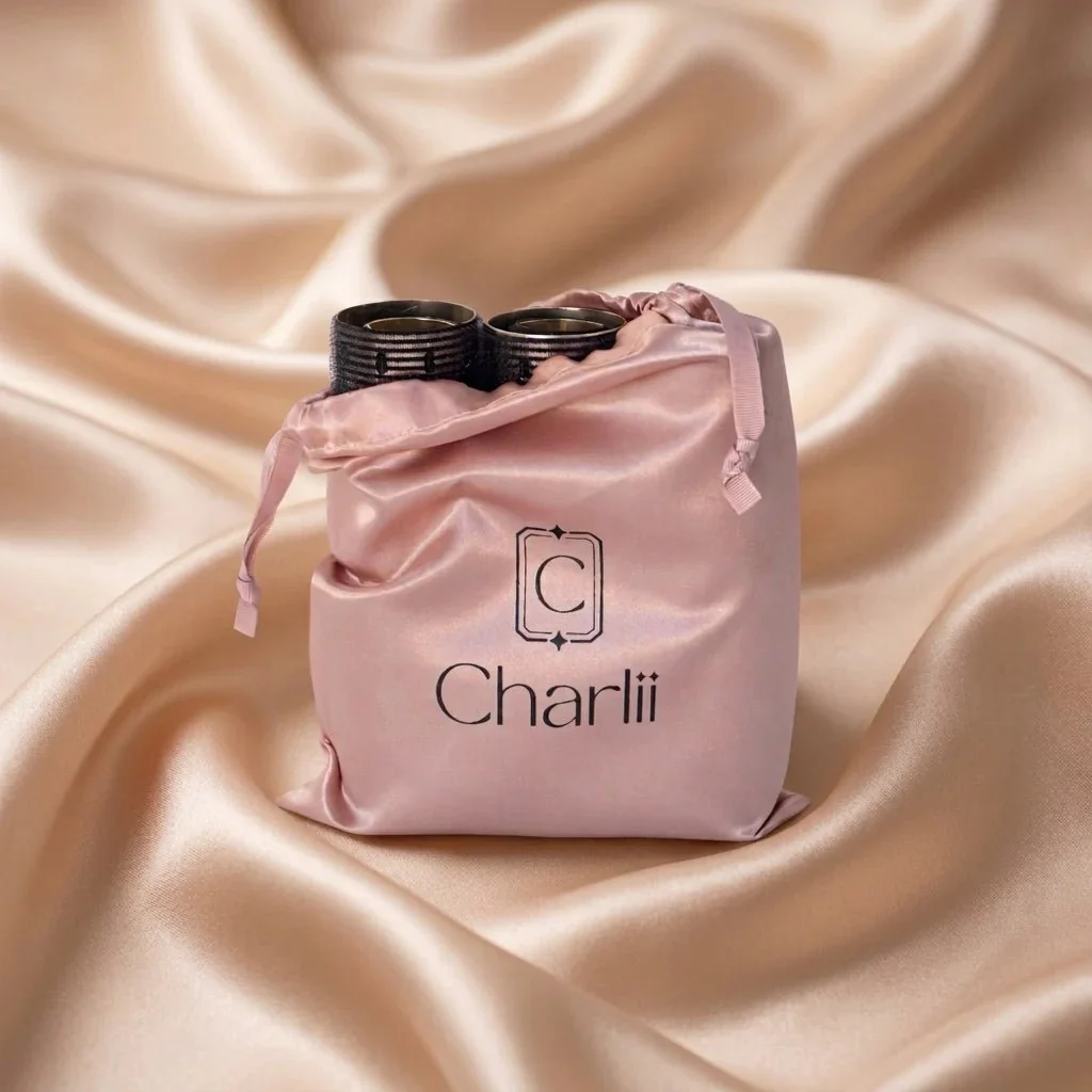 Charlii The Marilyn Set - Xtra Wide Quick Grip Rollers Black & Gold - Image 4
