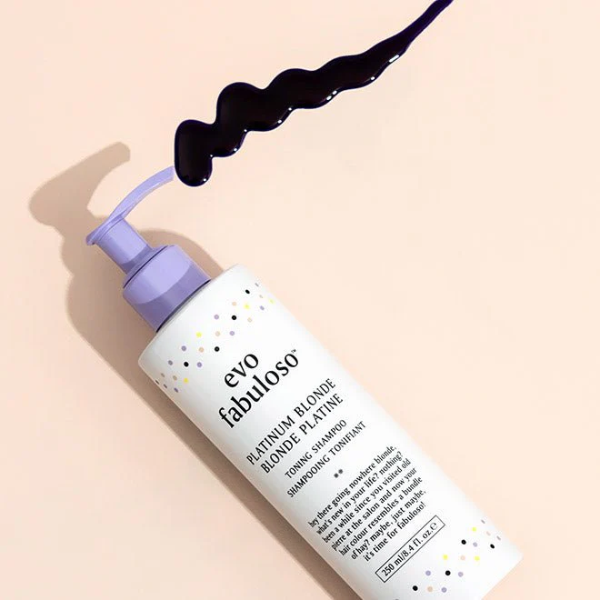 EVO fabuloso platinum blonde toning shampoo 250ml - Image 2