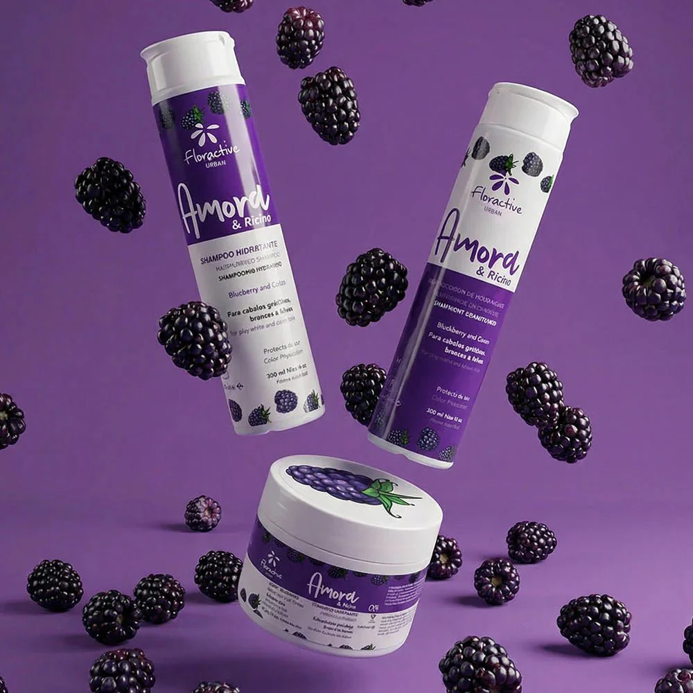 Floractive Blackberry & Castor Moisturising Shampoo 1L - Image 3