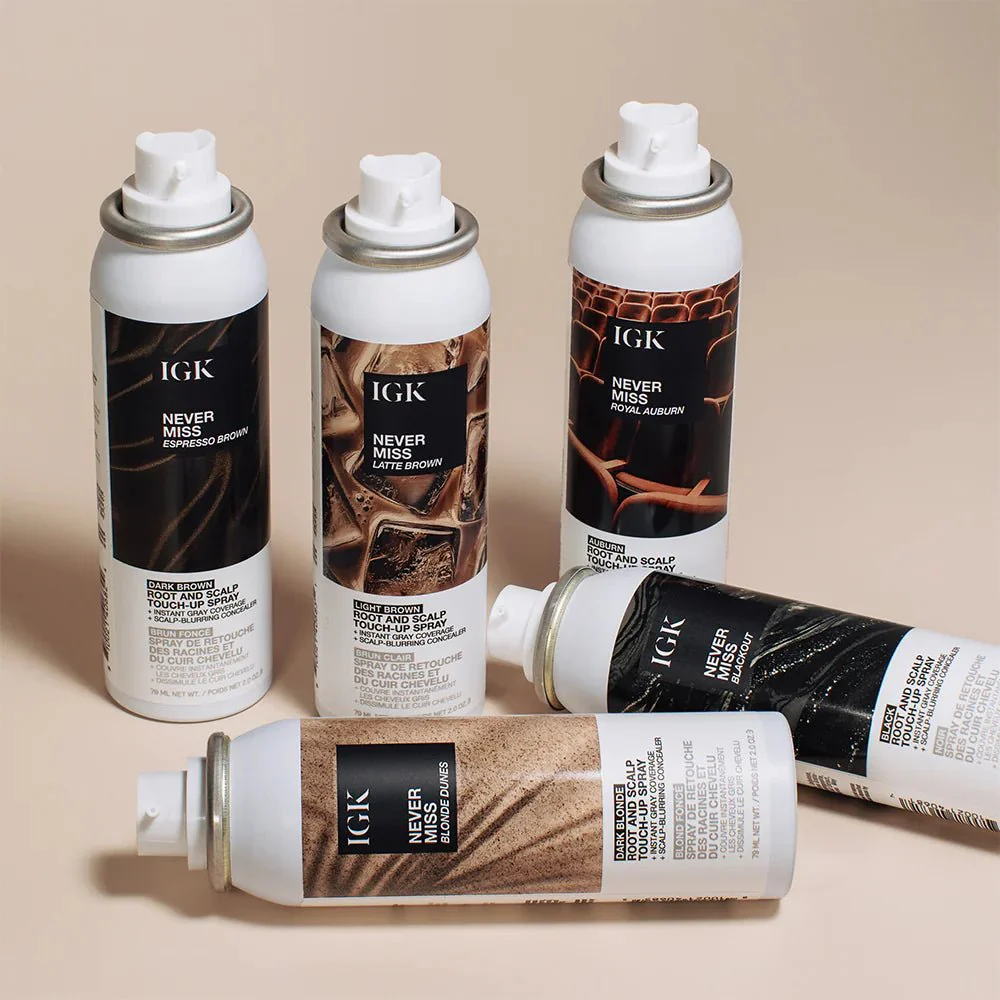 IGK Never Miss Root and Scalp Touch-Up Spray - Latte Brown 79ml - Image 3