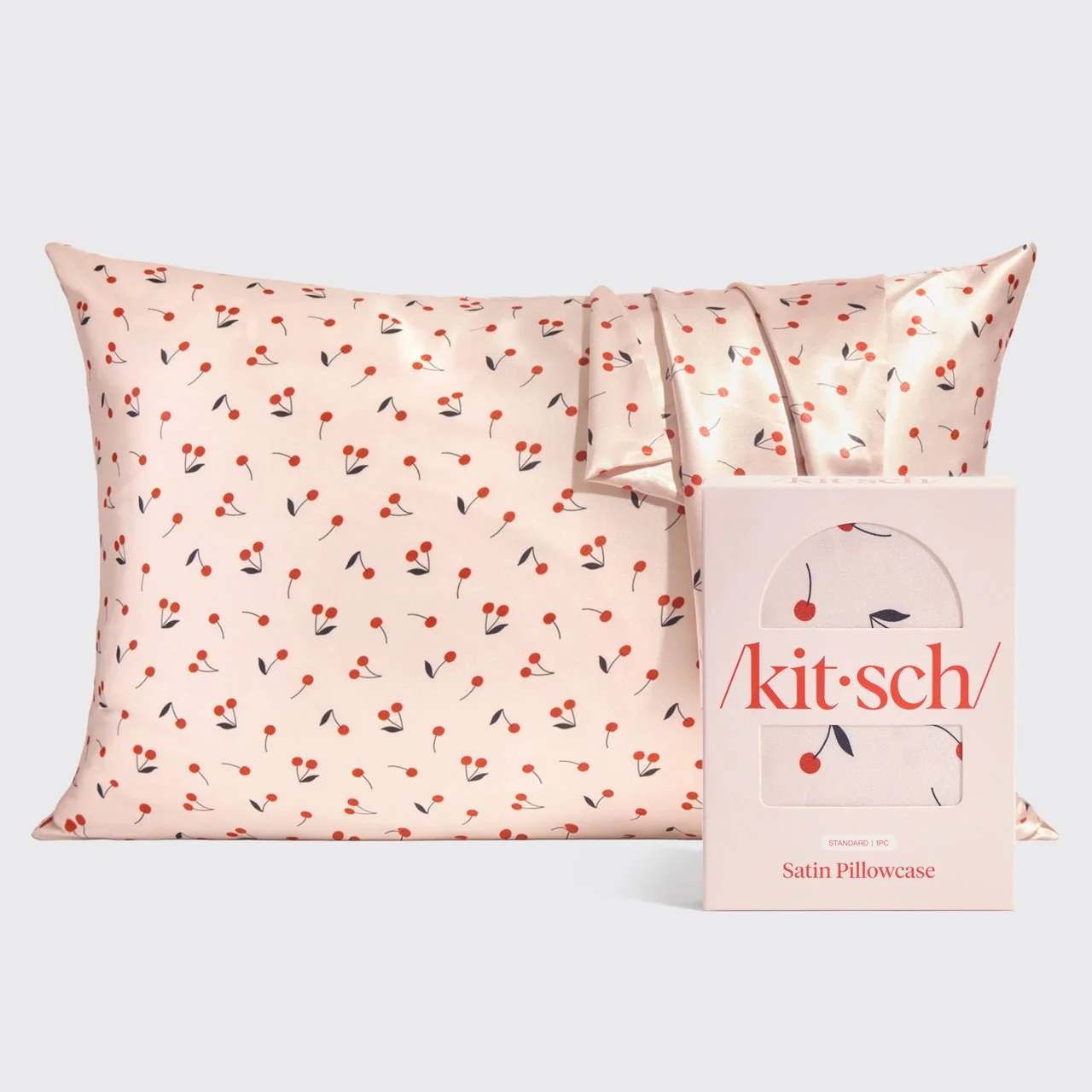 Kitsch Satin Pillowcase - Cherry Print