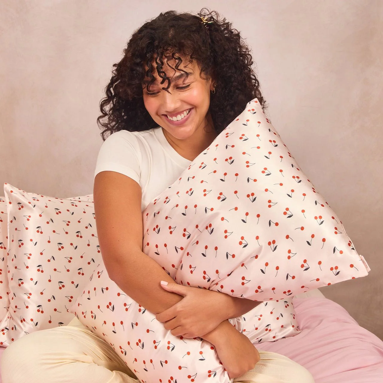 Kitsch Satin Pillowcase - Cherry Print - Image 3