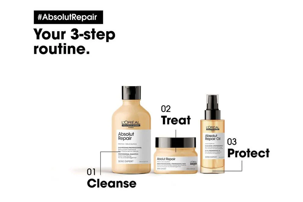 L'Oréal Professionnel Absolut Repair Shampoo 300ml - Image 3
