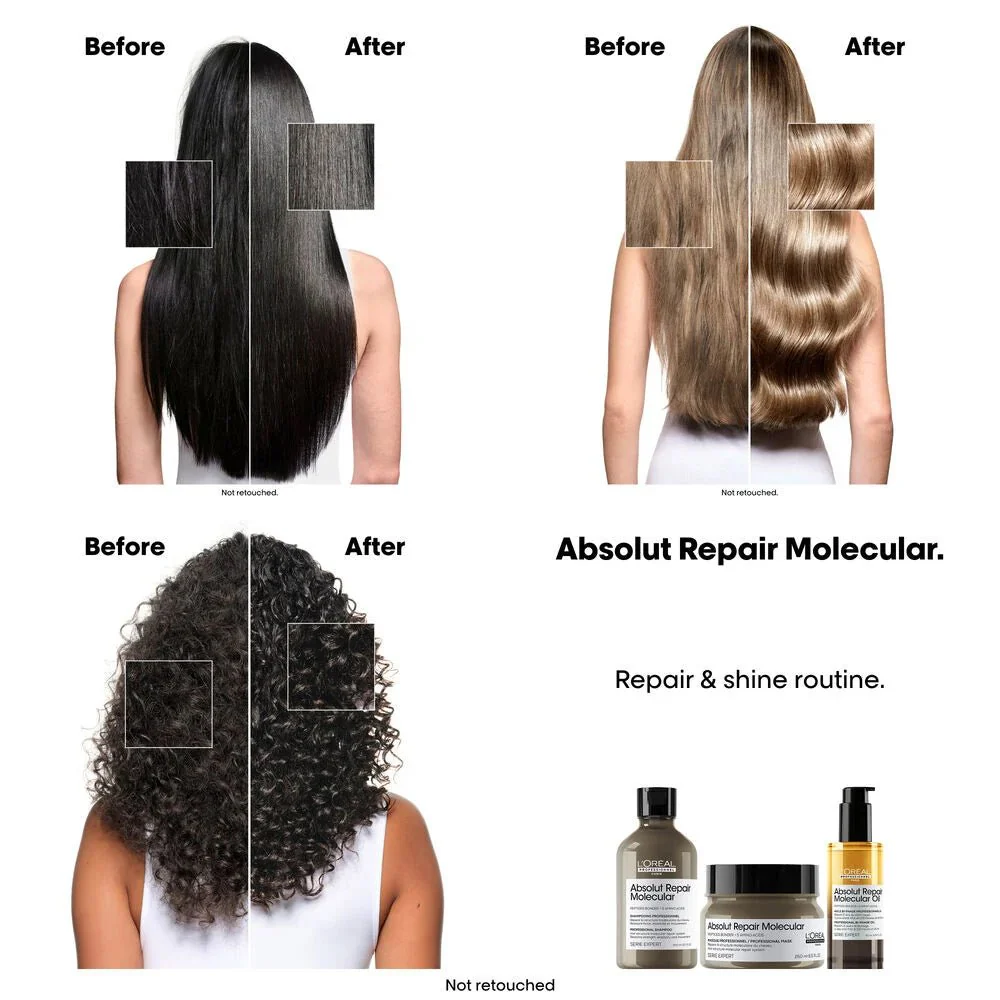 L'Oréal Professionnel Absolut Repair Molecular Oil 90ml - Image 3