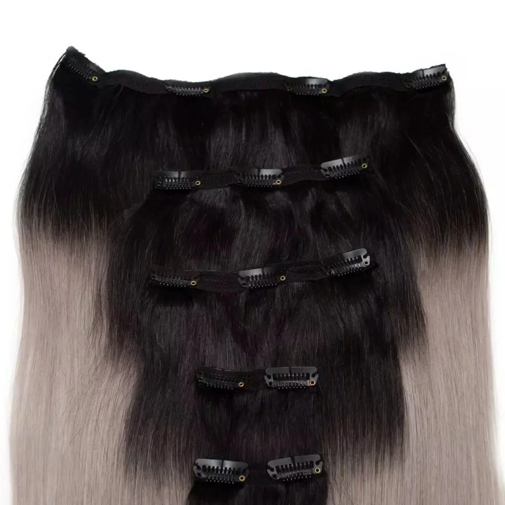 Seamless1 Salt n Pepper Balayage Human Hair in 5 Piece - Image 3